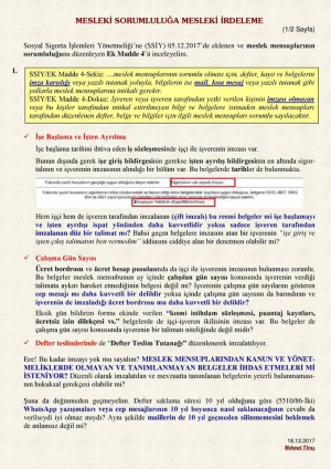 Sosyal Sigorta İşlemleri Yönetmeliğine Göre Serbest Muhasebeci Mali Müşavirlerin Sorumluluğu